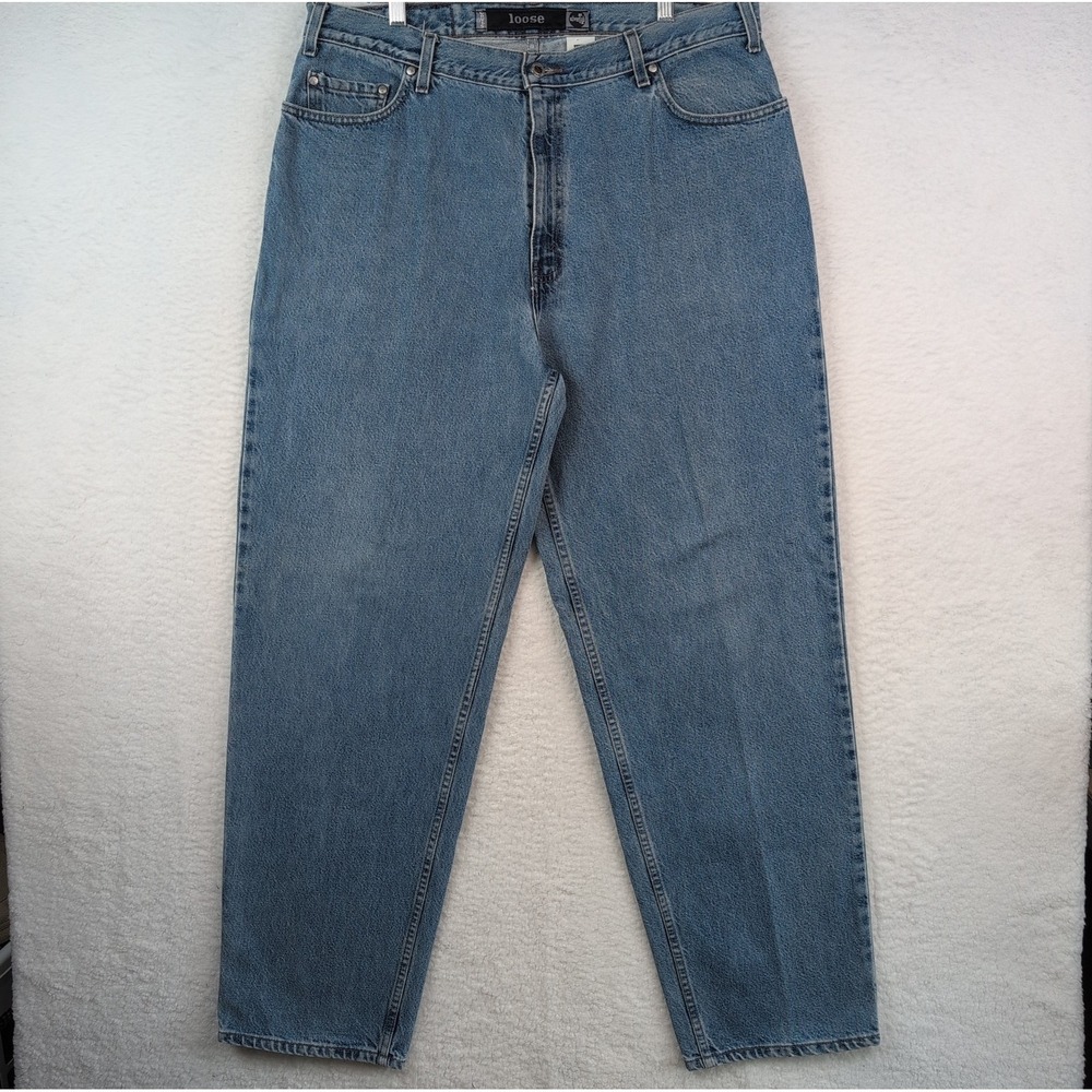 VTG Levis SilverTab Jeans Mens 38x32 Blue Loose Baggy Denim 90s Y2K 100% Cotton